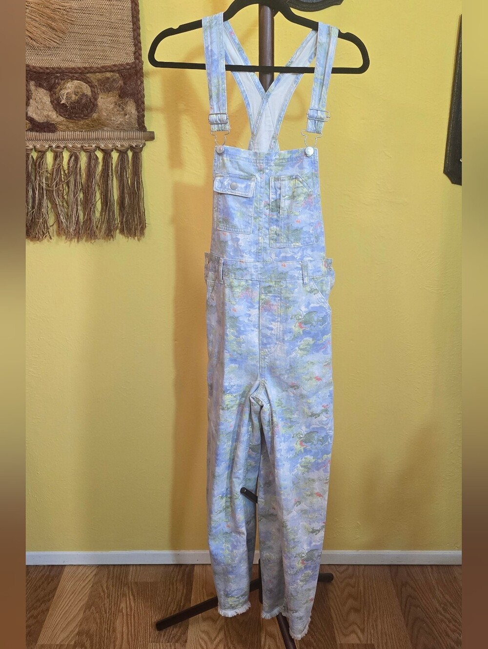 Pilcro Anthropologie Light Pastel Floral Overalls - Women Jeans Sz S-M
